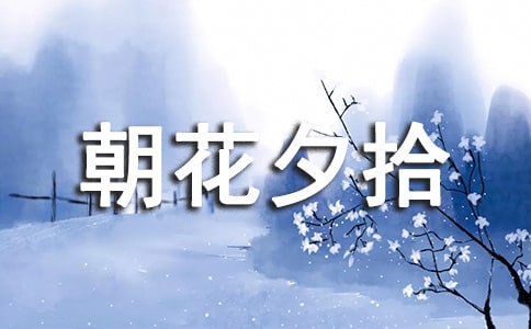 優(yōu)秀《朝花夕拾》心得范例400字