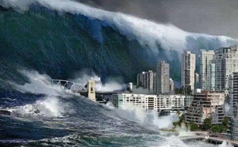 海嘯來(lái)臨作文400字